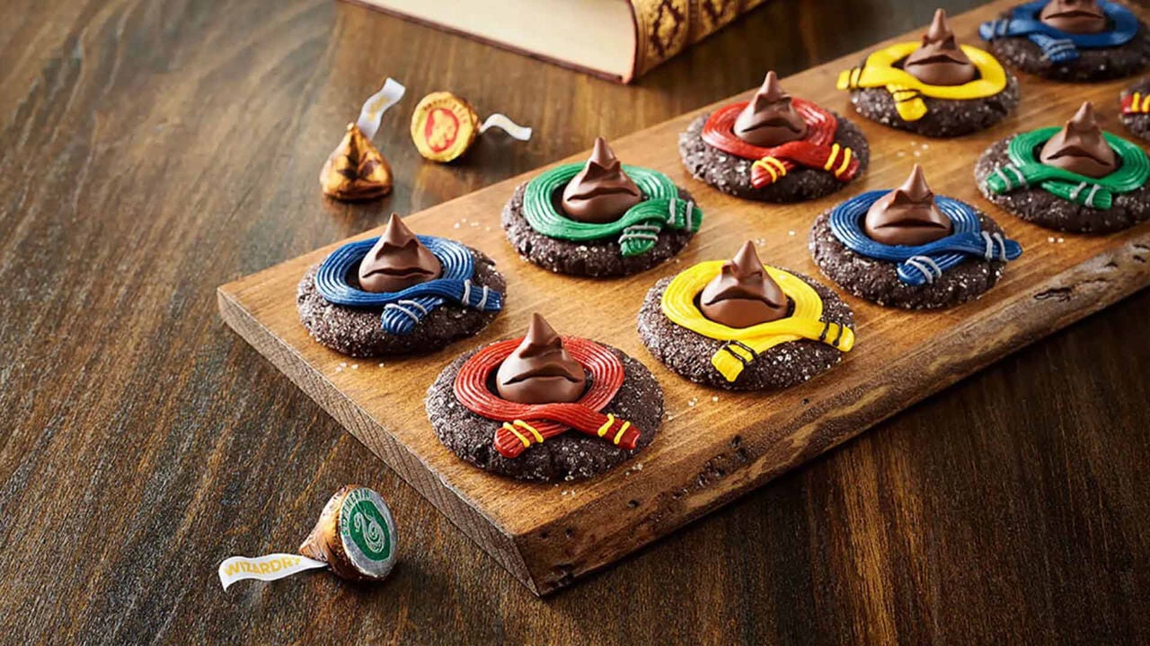 try of freshly made harry potter sorting hat cookies