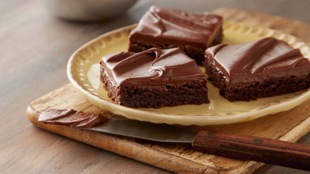 plate of hersheys best brownies