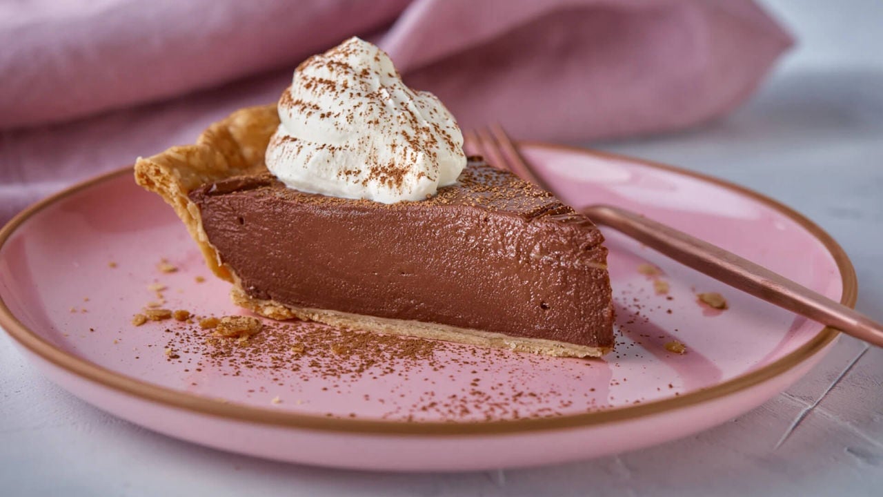 slice of hersheys gone to heaven chocolate pie