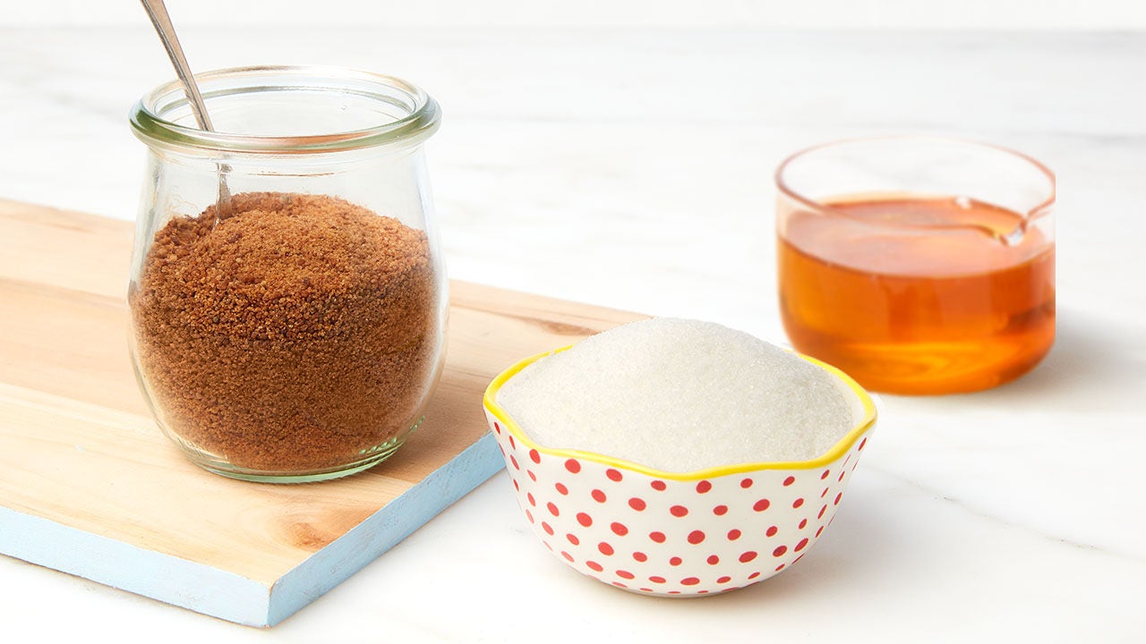 containers of different sugar substitutes