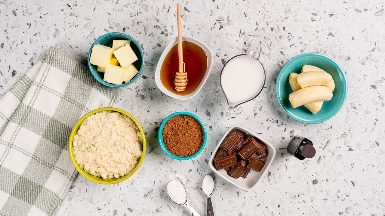 baking ingredients portioned out in individual bowls