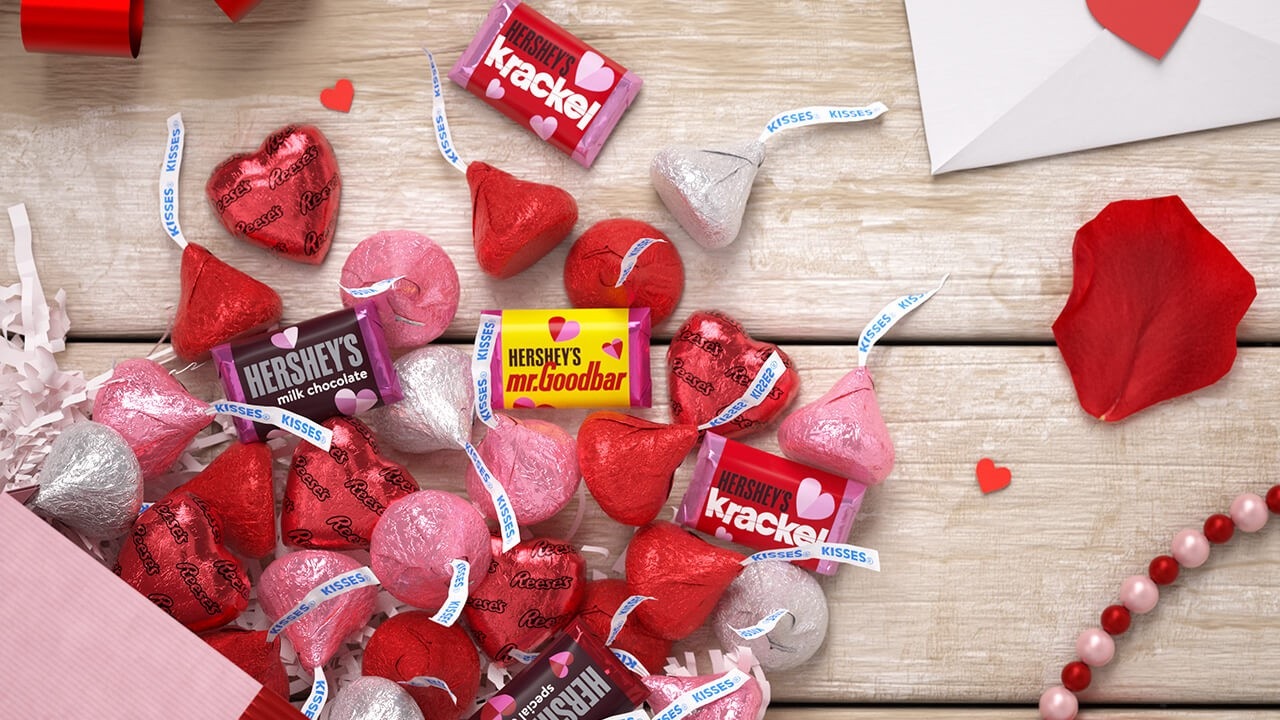 candy gifts on decorated table