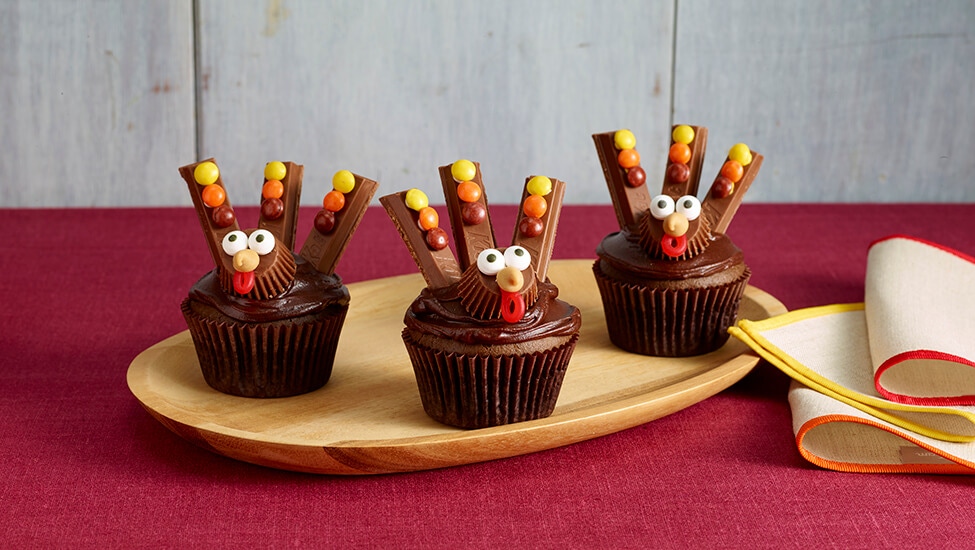 kit kat thanksgiving turkey cupcakes recipe