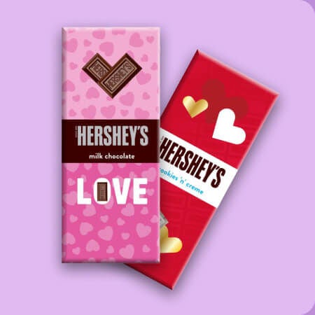 pair of hersheys customized candy bar wrappers