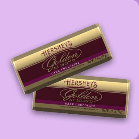 pair of hersheys golden almond bars