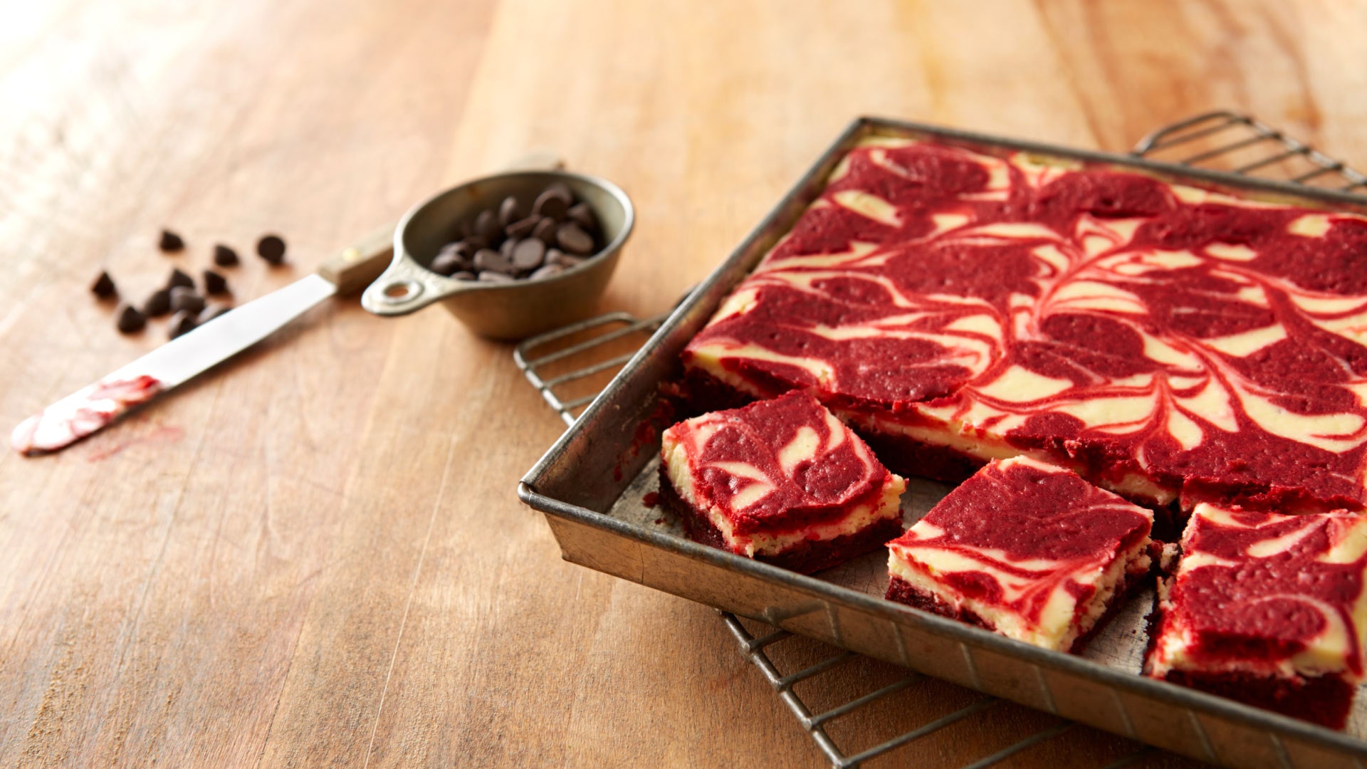 red velvet cream cheese squares