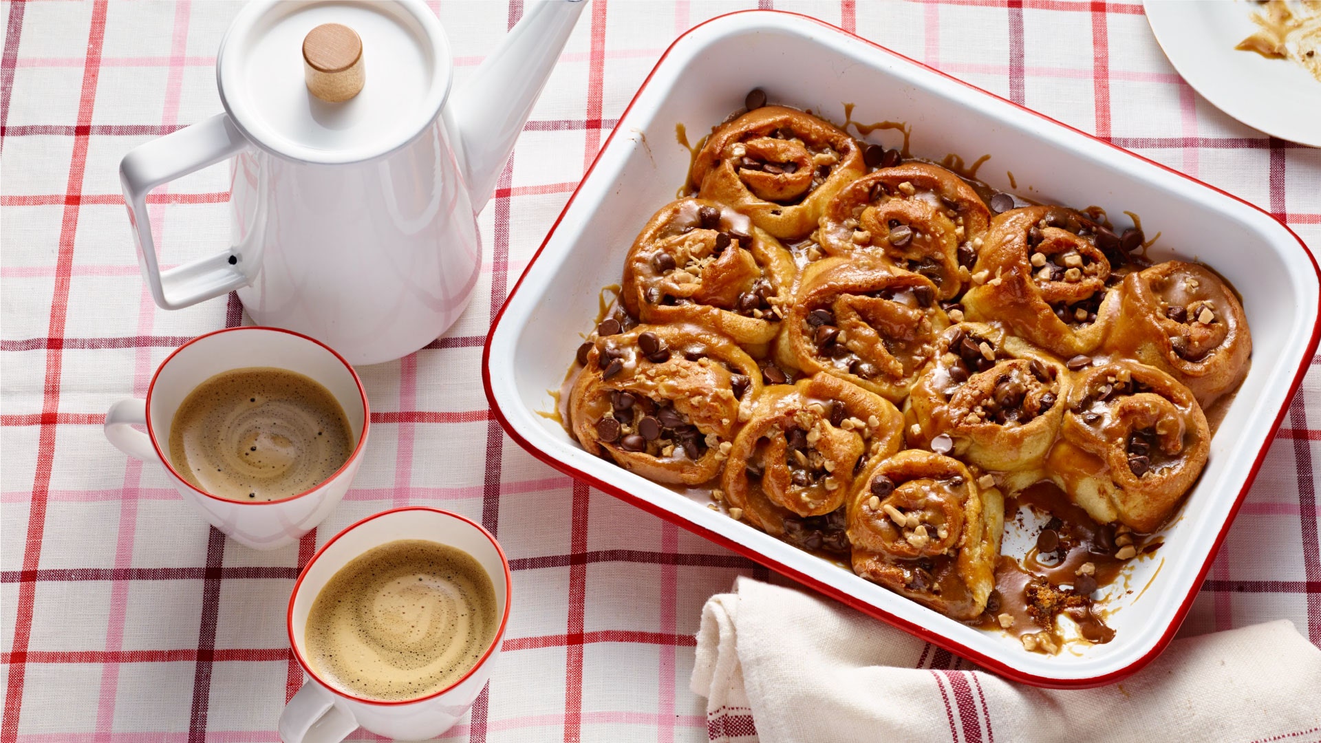 Chocolate Toffee Cinnamon Sweet Rolls