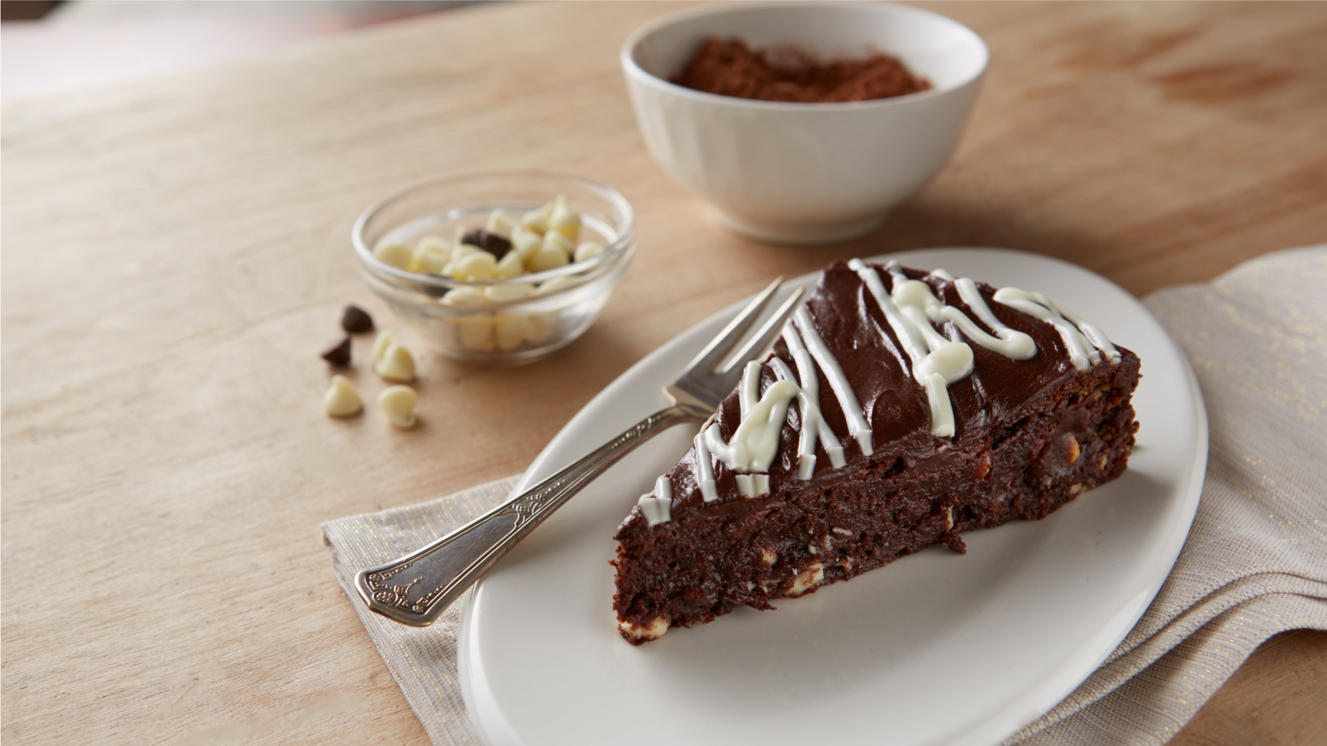 Hersheys White Creme and Dark Chocolate Fudge Torte