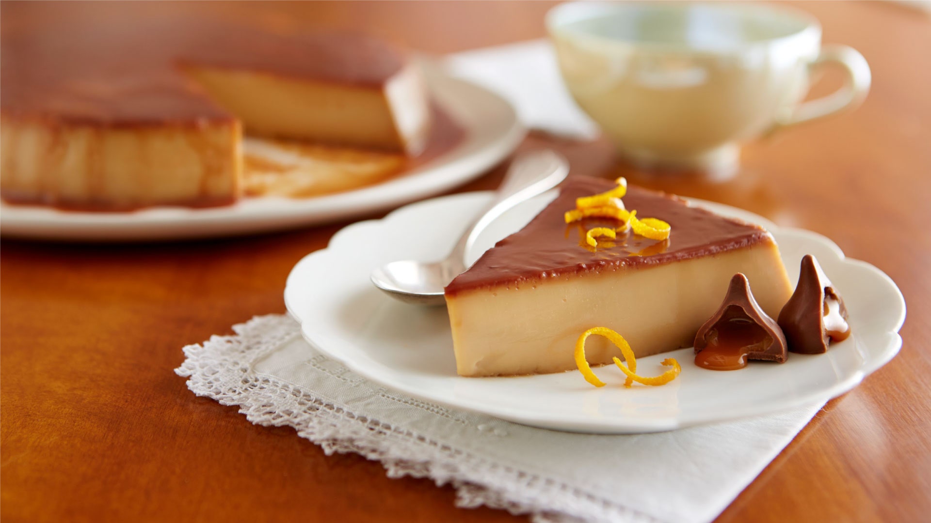 kisses caramel flan