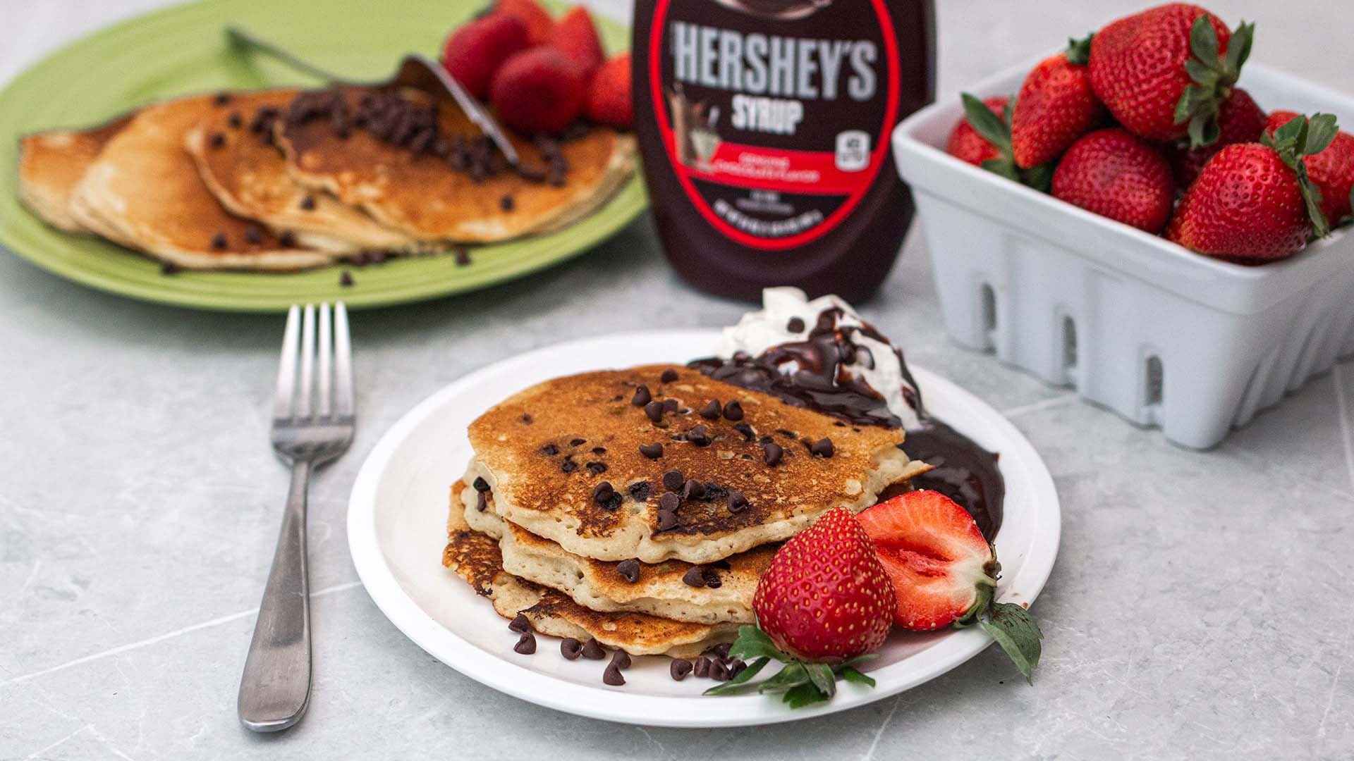 gluten free chocolate chip pancakes