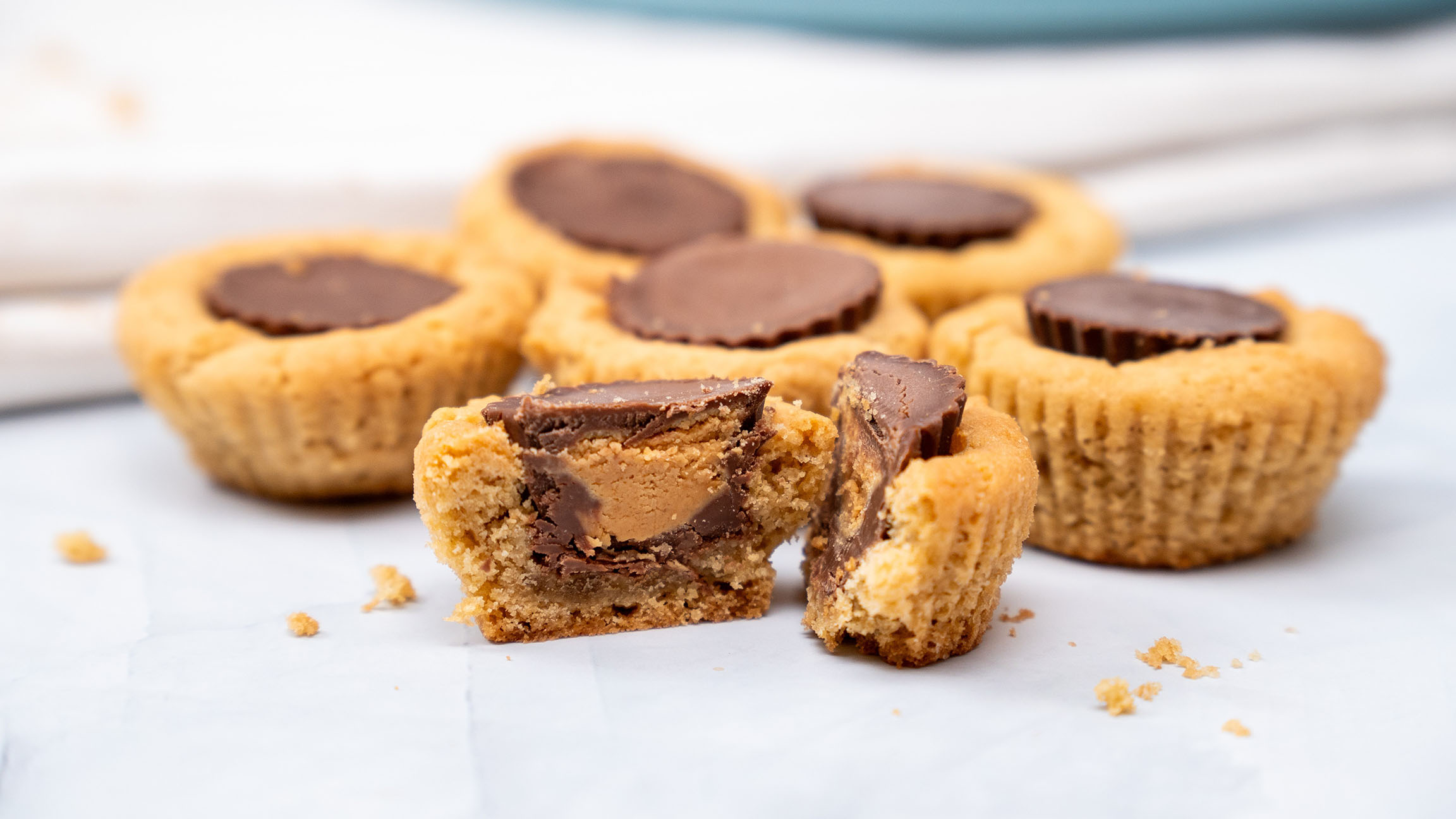 reese's plant based peanut butter temptations with cross section