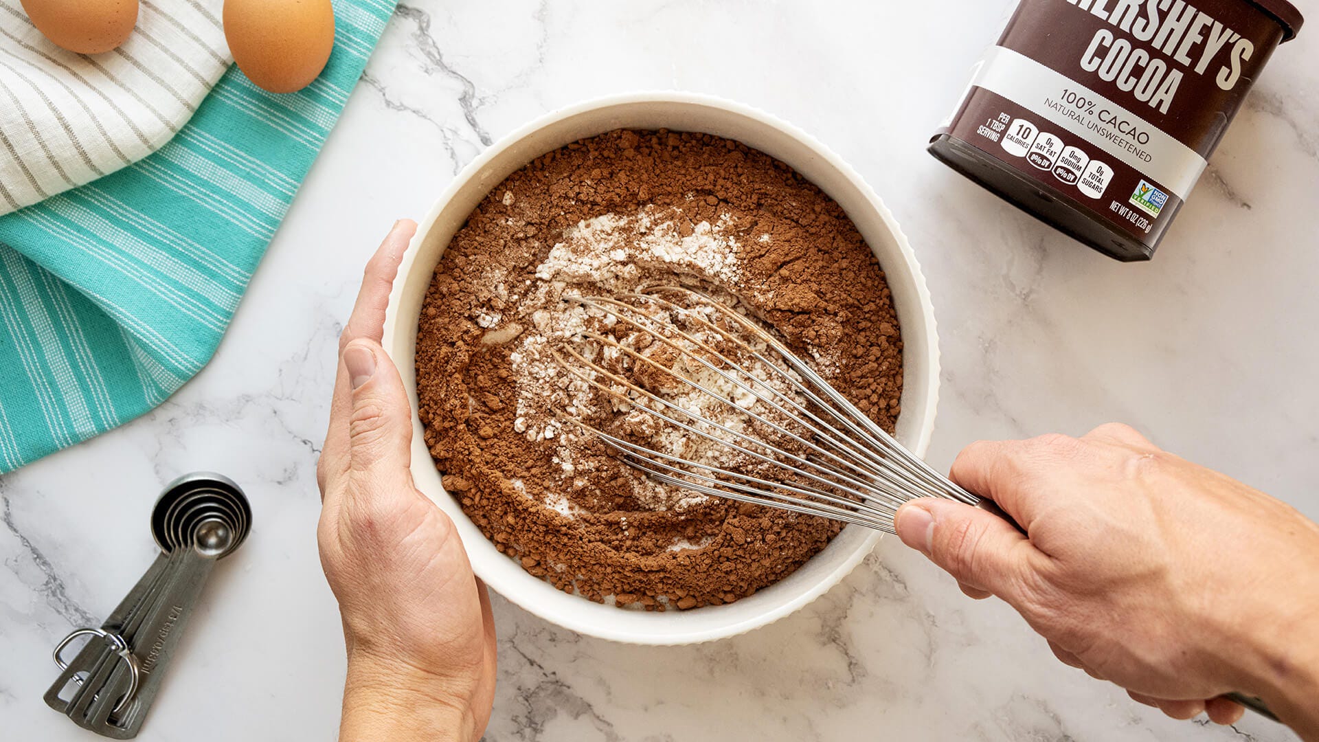 dry ingredients in mixing bowl