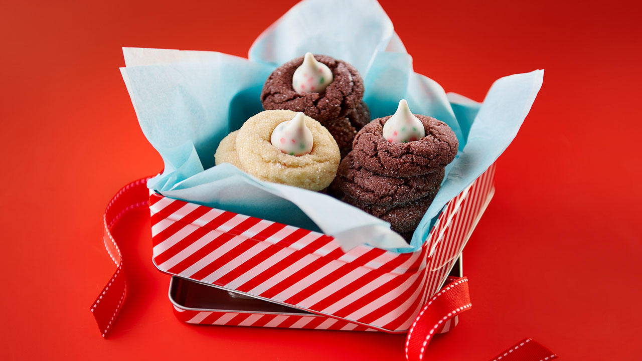 gift box filled with assorted blossom cookies