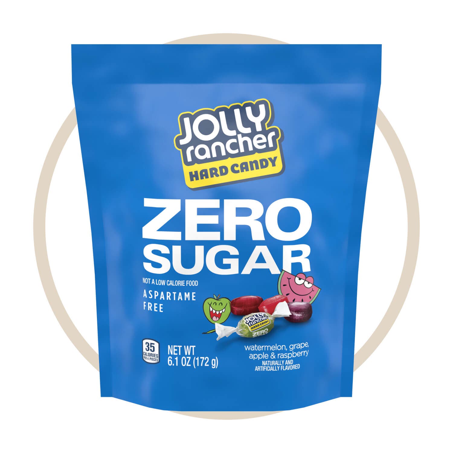 bag of jolly rancher zero sugar hard candy original flavors