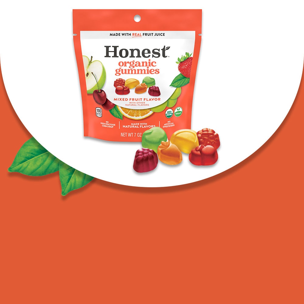 honest mixed fruit flavor organic gummies